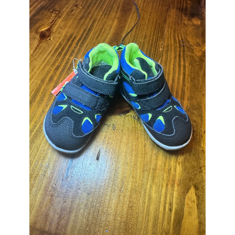 Merrell Bare Steps Ridge Toddler Waterproof Sneakers Blue Black Lime 5M ML265238